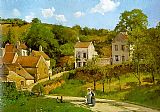 Camille Pissarro Famous Paintings - The Hermitage at Pontoise